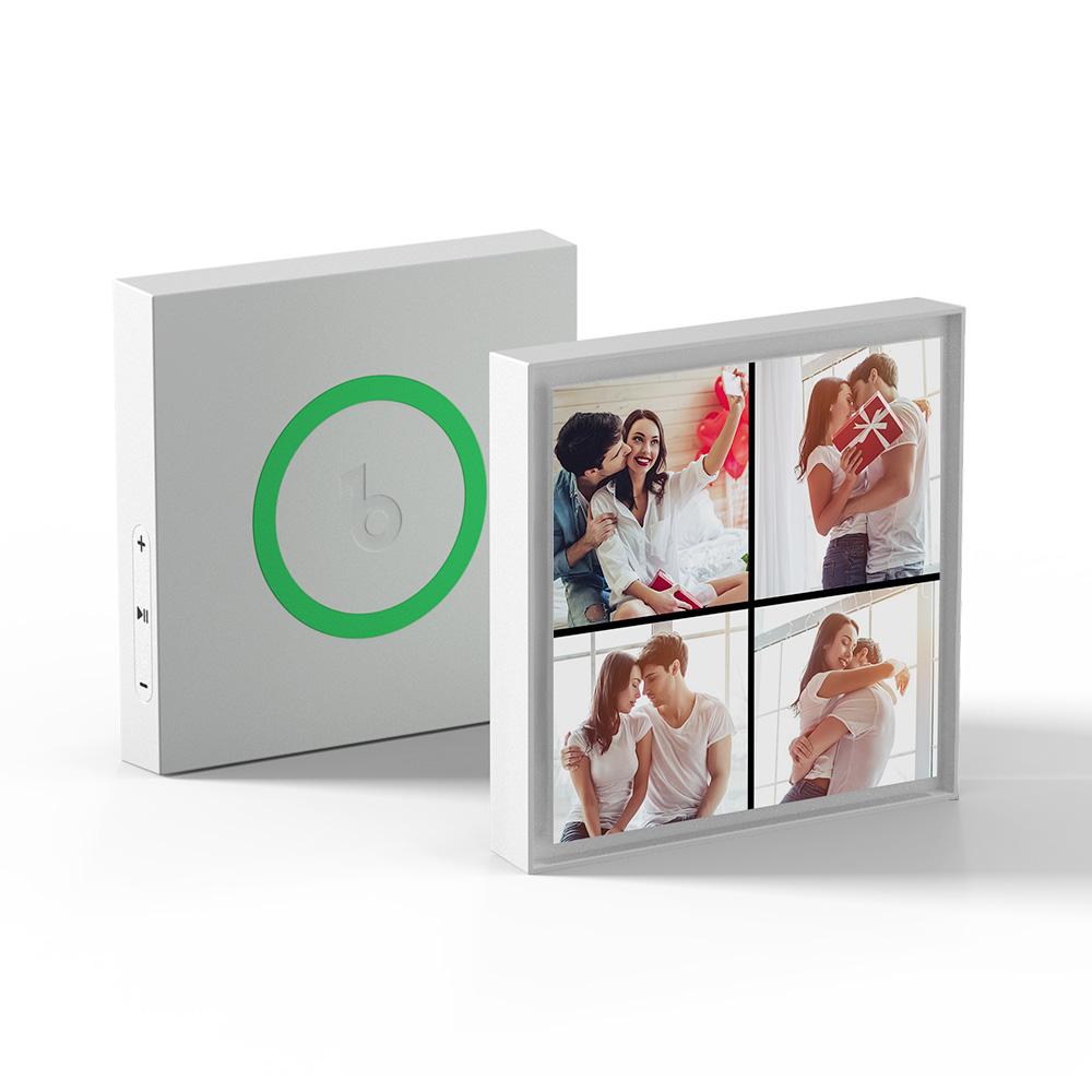 New 5.0 Upgrade Custom Music and Photo Fridge Magnet Personalized 4 Photo Can Play Songs and Adjust Volume Supports 1-6 Songs Valentine's Day Gifts - soufeelau