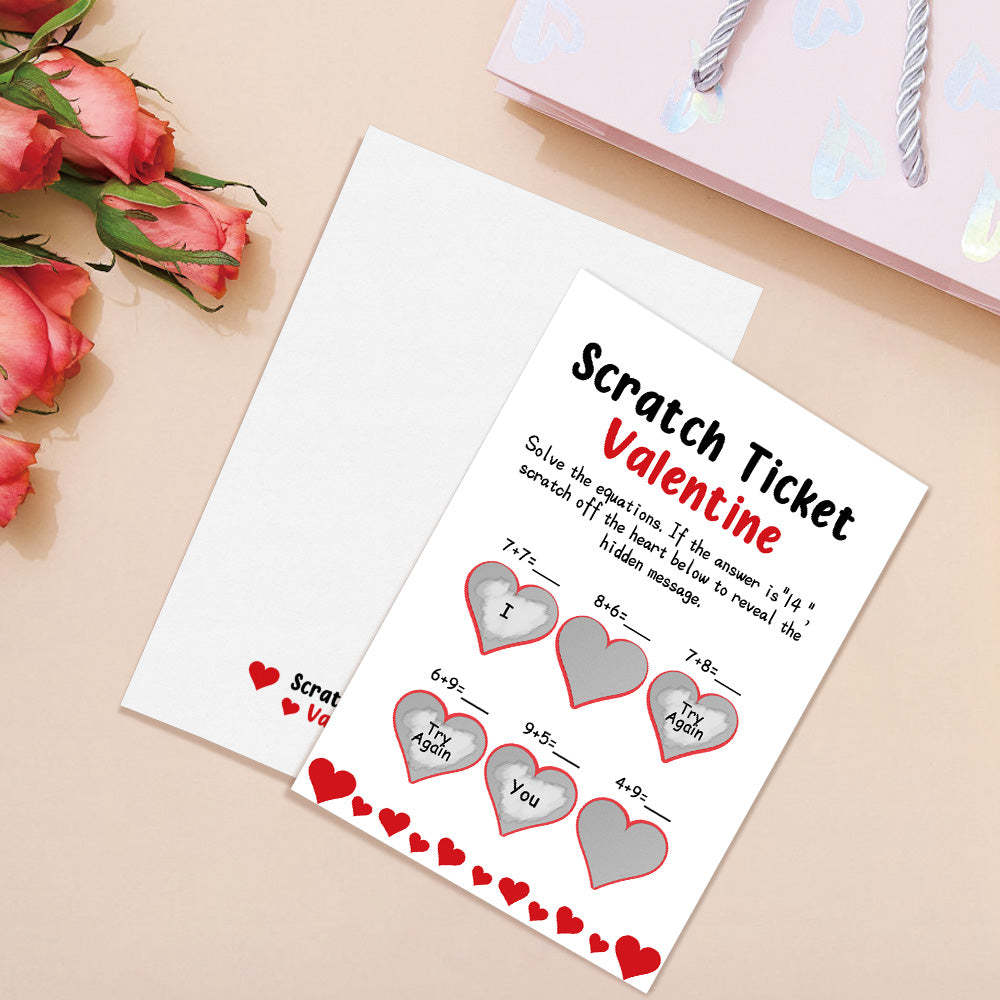 I Love You Scratch Card Funny Valentine's Day Scratch off Card - soufeelau
