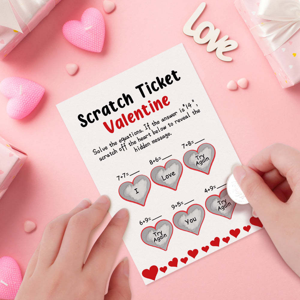 I Love You Scratch Card Funny Valentine's Day Scratch off Card - soufeelau