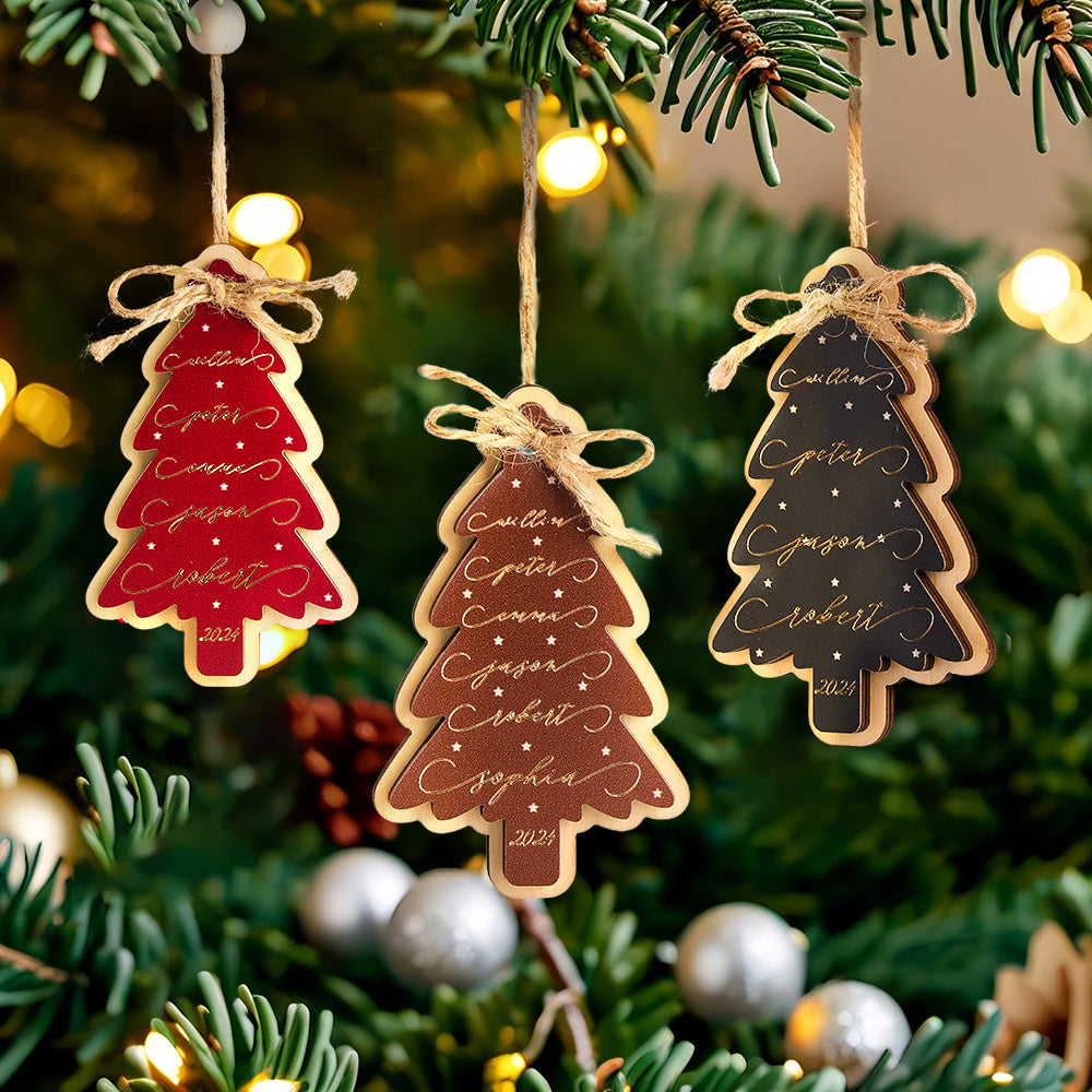 Personalized Family Christmas Ornament Christmas Tree with Family Names Ornament - soufeelau