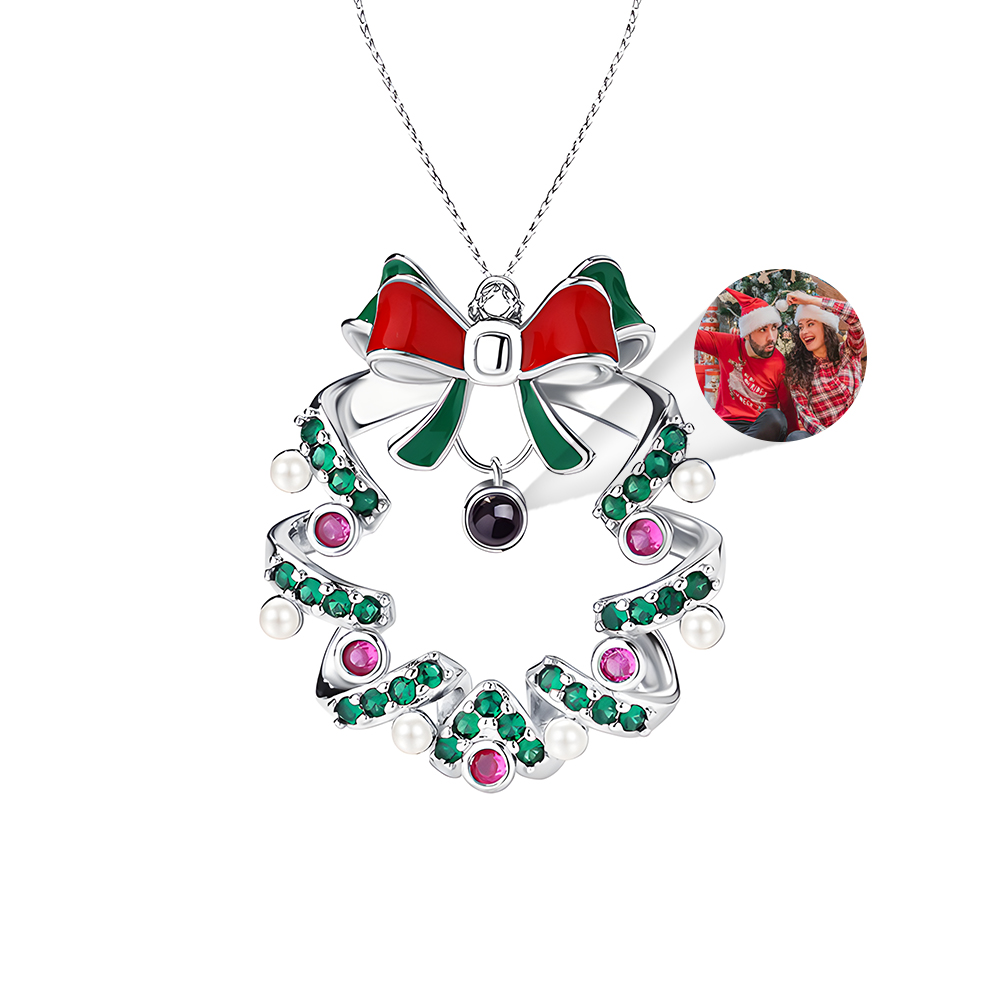 Personalized Photo Projection Ornaments Christmas Wreaths Christmas Gifts - soufeelau