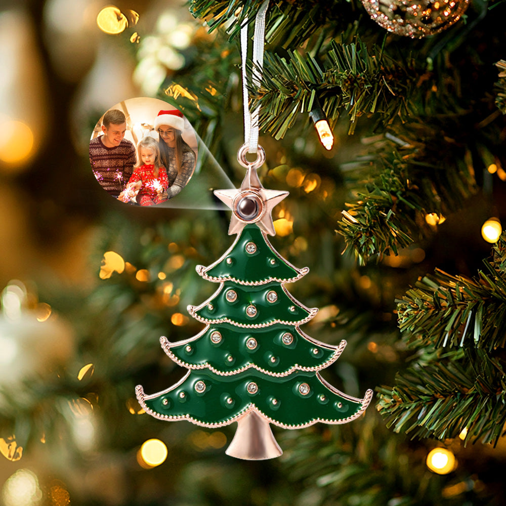 Personalized Projection Ornament Custom Photo Christmas Tree Ornament for Christmas Gifts - soufeelau