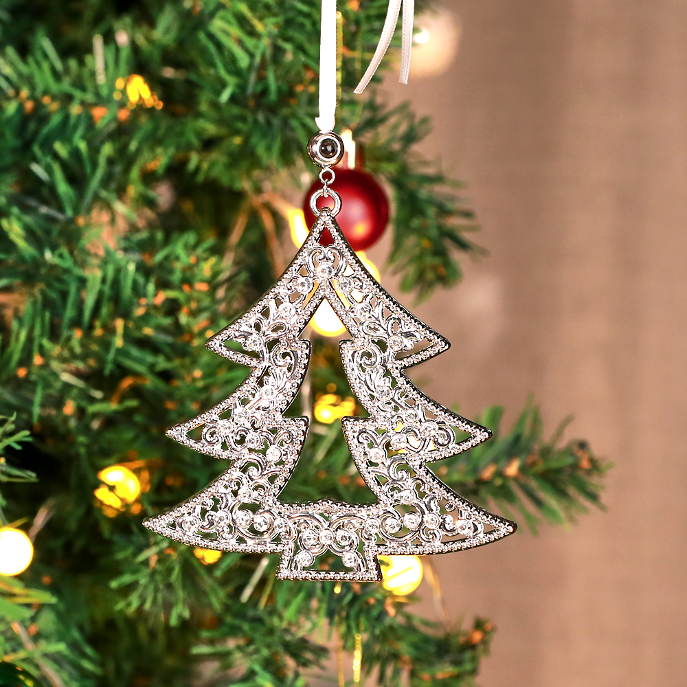 Personalized Christmas Projection Ornaments Christmas Tree Shape Custom Photo Ornaments Christmas Gifts For Family For Lover - soufeelau