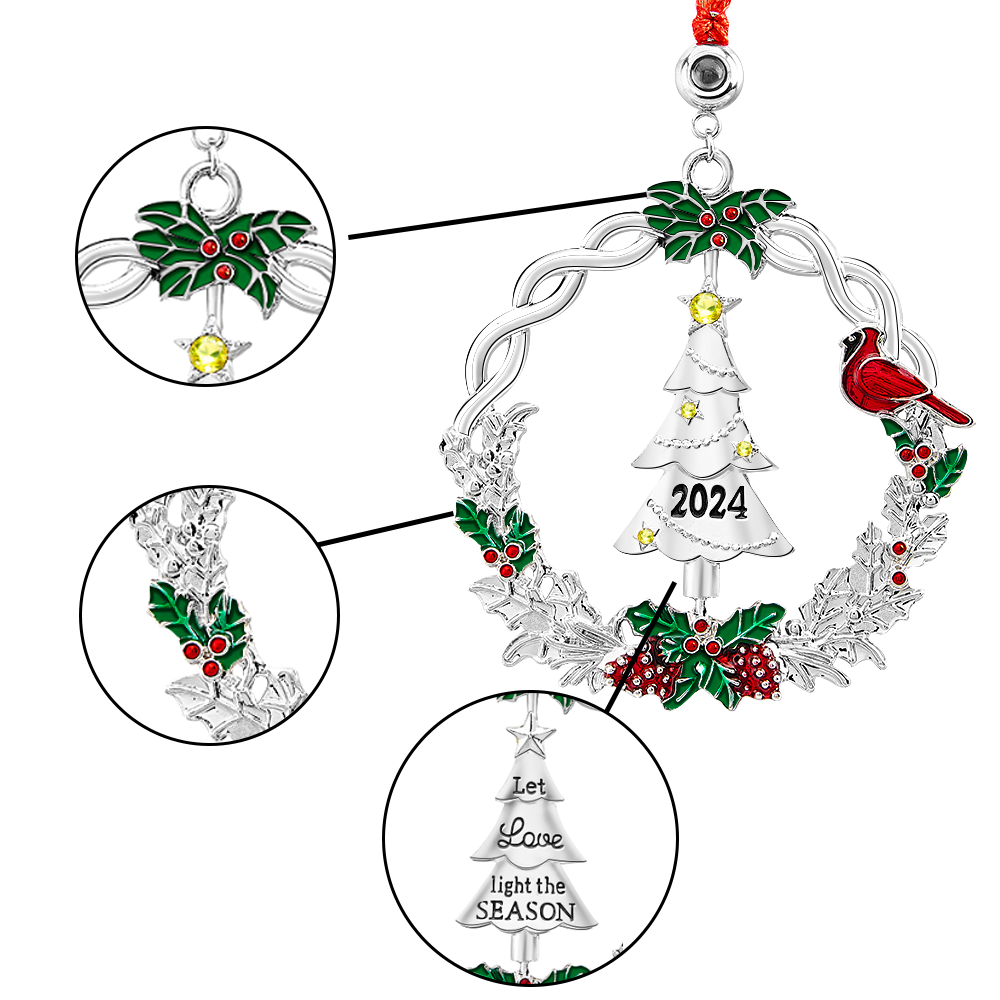 Personalized Photo Projection Ornaments Rotating Christmas Tree 2024 Christmas Gifts - soufeelau
