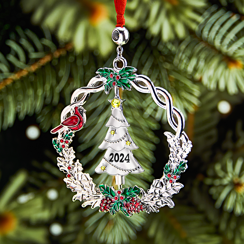 Personalized Photo Projection Ornaments Rotating Christmas Tree 2024 Christmas Gifts - soufeelau