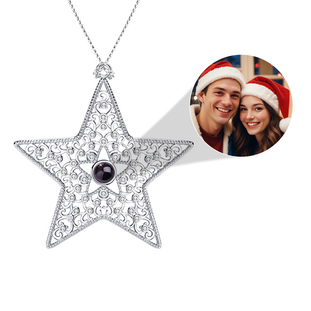 Personalized Photo Projection Ornaments Christmas Star Christmas Gifts - soufeelau