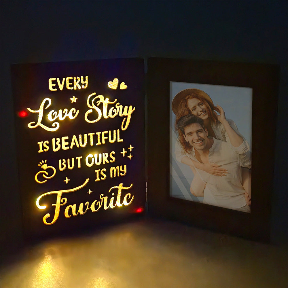 Personalized Photo Frame with Lights Gift for Father Mother Lover - soufeelau