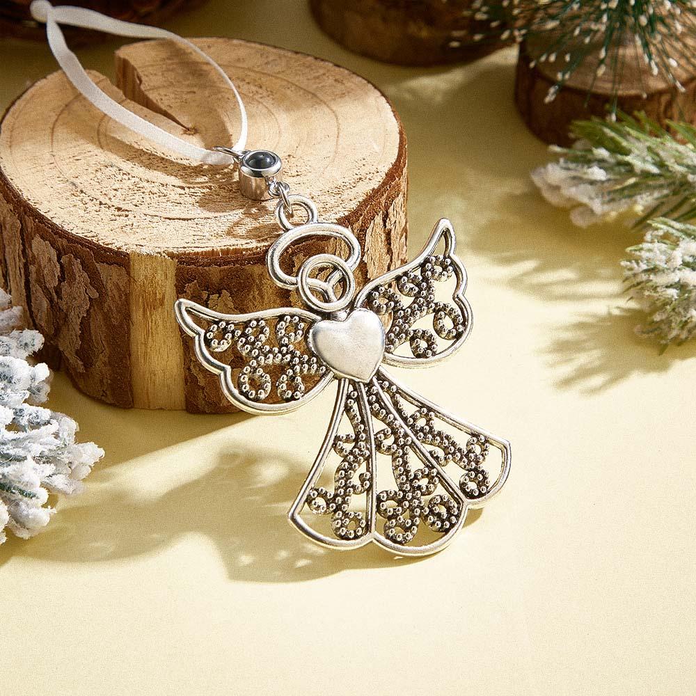 Personalized Photo Projection Ornaments Angel Ornaments Christmas Tree Ornaments Christmas Gifts - soufeelau