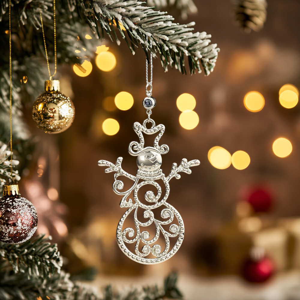 Personalized Photo Projection Ornaments Snowman Ornament Christmas Tree Ornaments Christmas Gifts - soufeelau