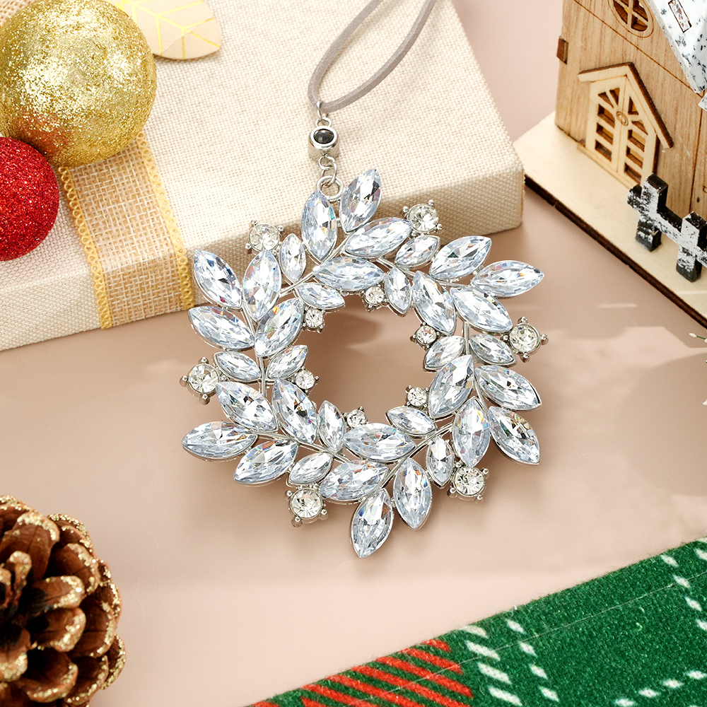 Personalized Photo Wreath Projection Ornaments Christmas Tree Decoration Ornaments for Christmas Gifts - soufeelau