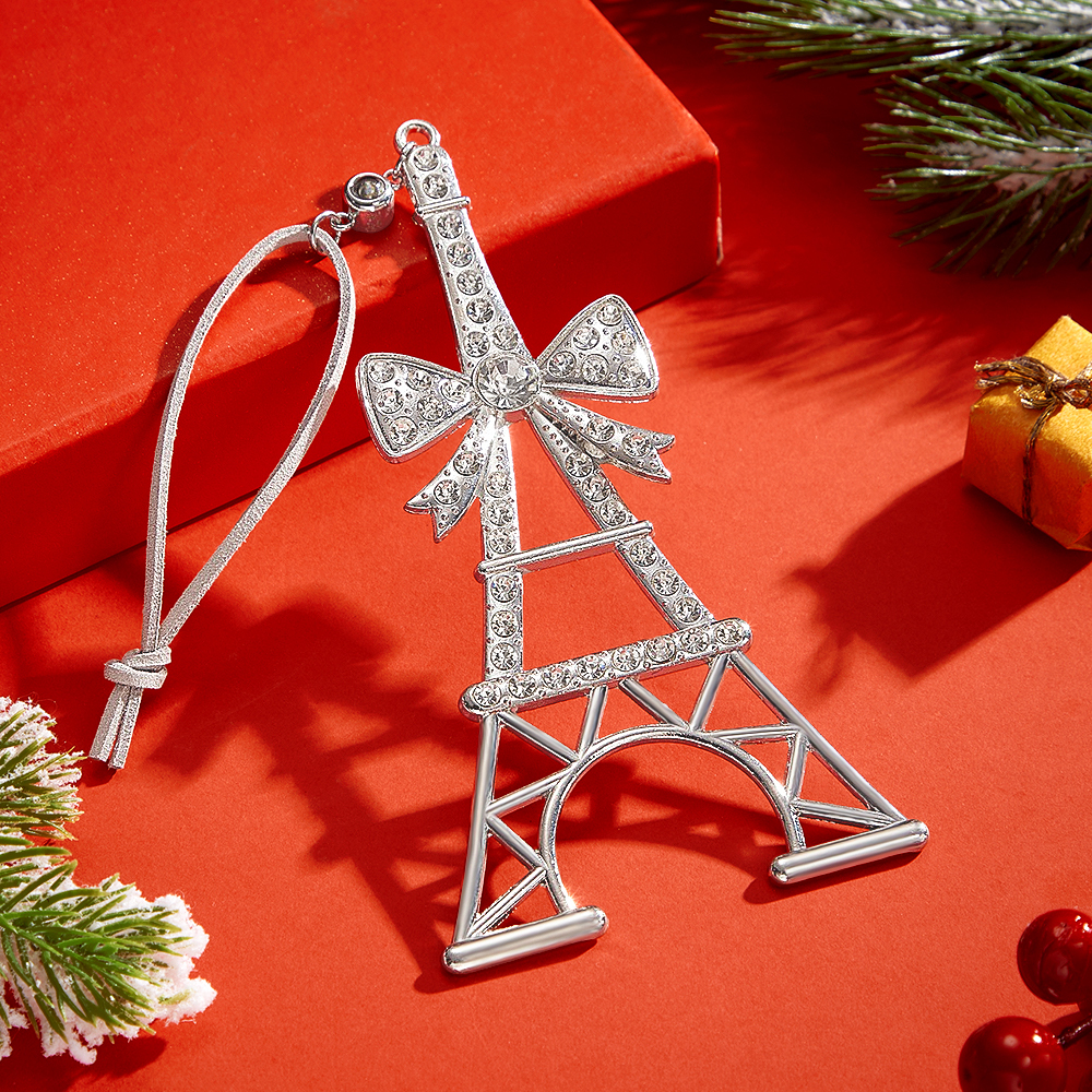 Personalized Photo Projection Ornaments Tower Ornaments Christmas Tree Decoration Ornaments for Christmas Gifts - soufeelau