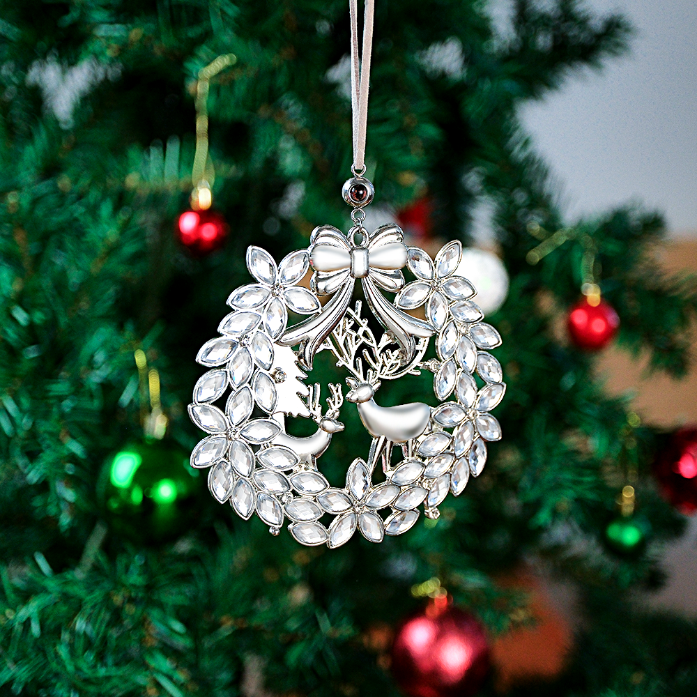 Personalized Photo Projection Ornaments Elk Ornament Christmas Tree Ornaments Christmas Gifts - soufeelau