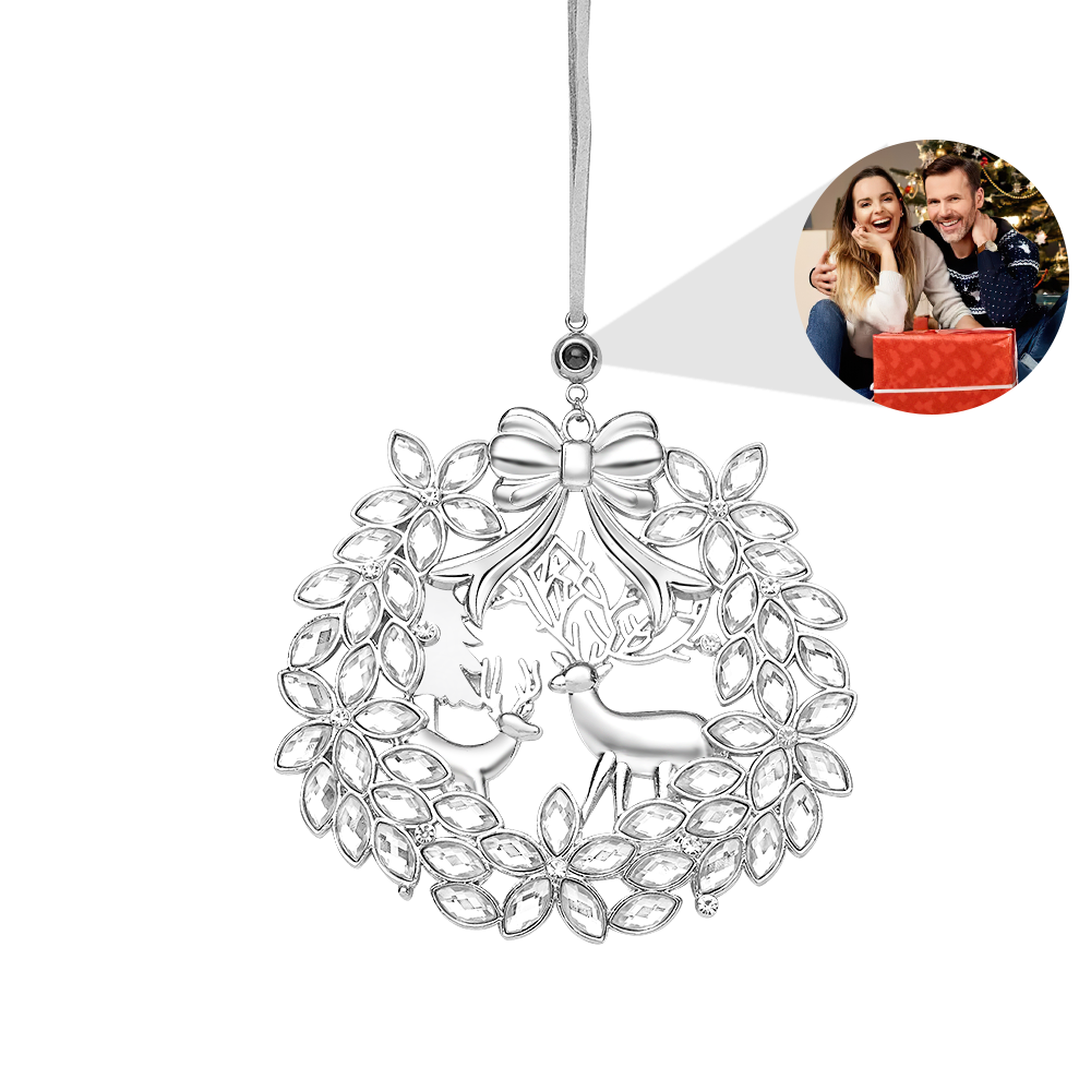 Personalized Photo Projection Ornaments Elk Ornament Christmas Tree Ornaments Christmas Gifts - soufeelau