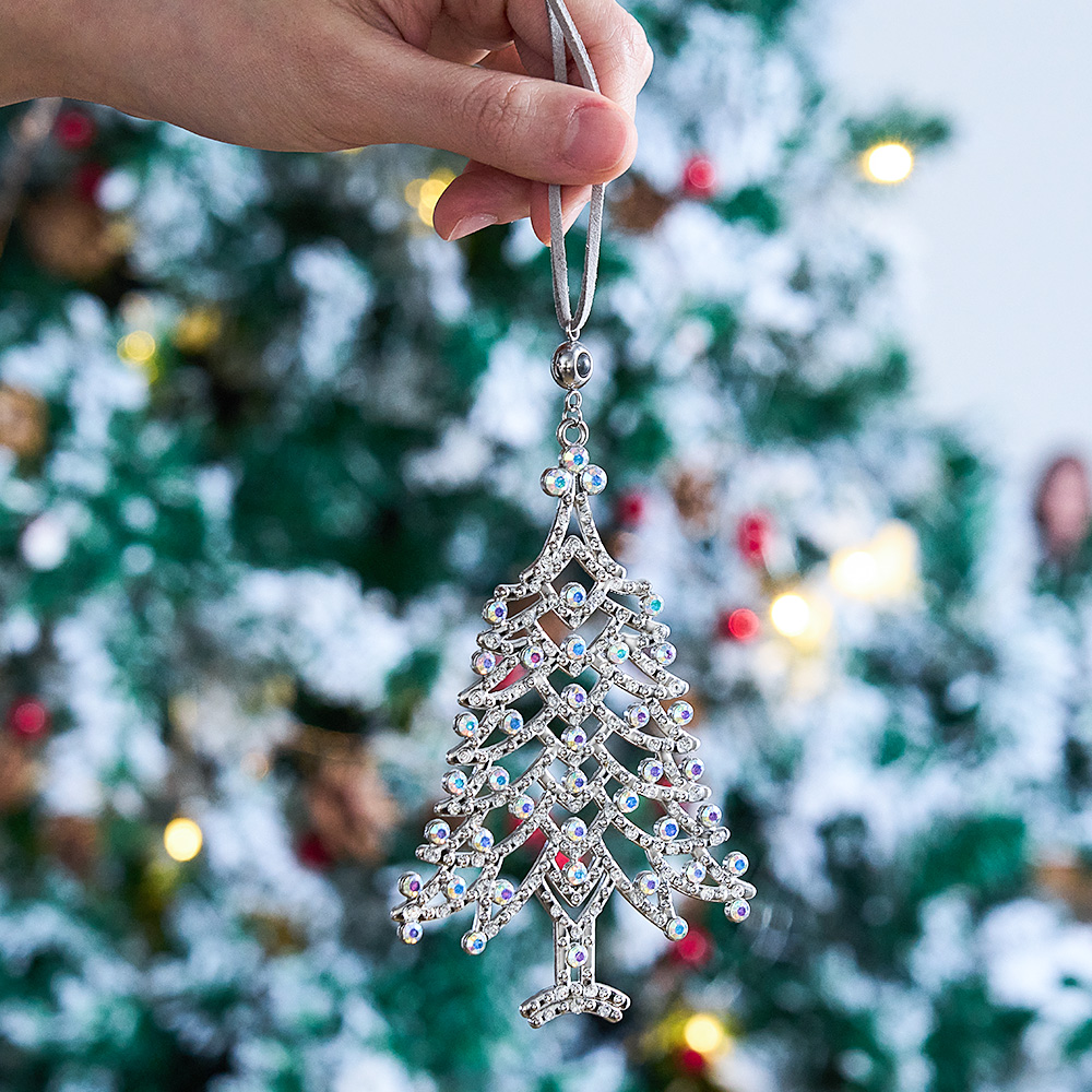 Personalized Photo Projection Ornaments Metal Christmas Tree Decoration Ornaments for Christmas Gifts - soufeelau