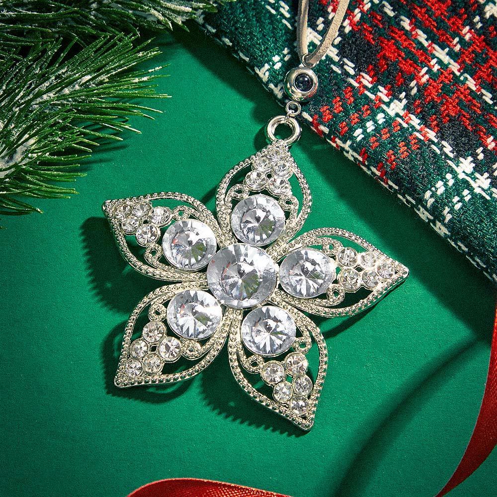 Personalized Photo Projection Ornaments Flower Ornaments Christmas Gifts For Family - soufeelau