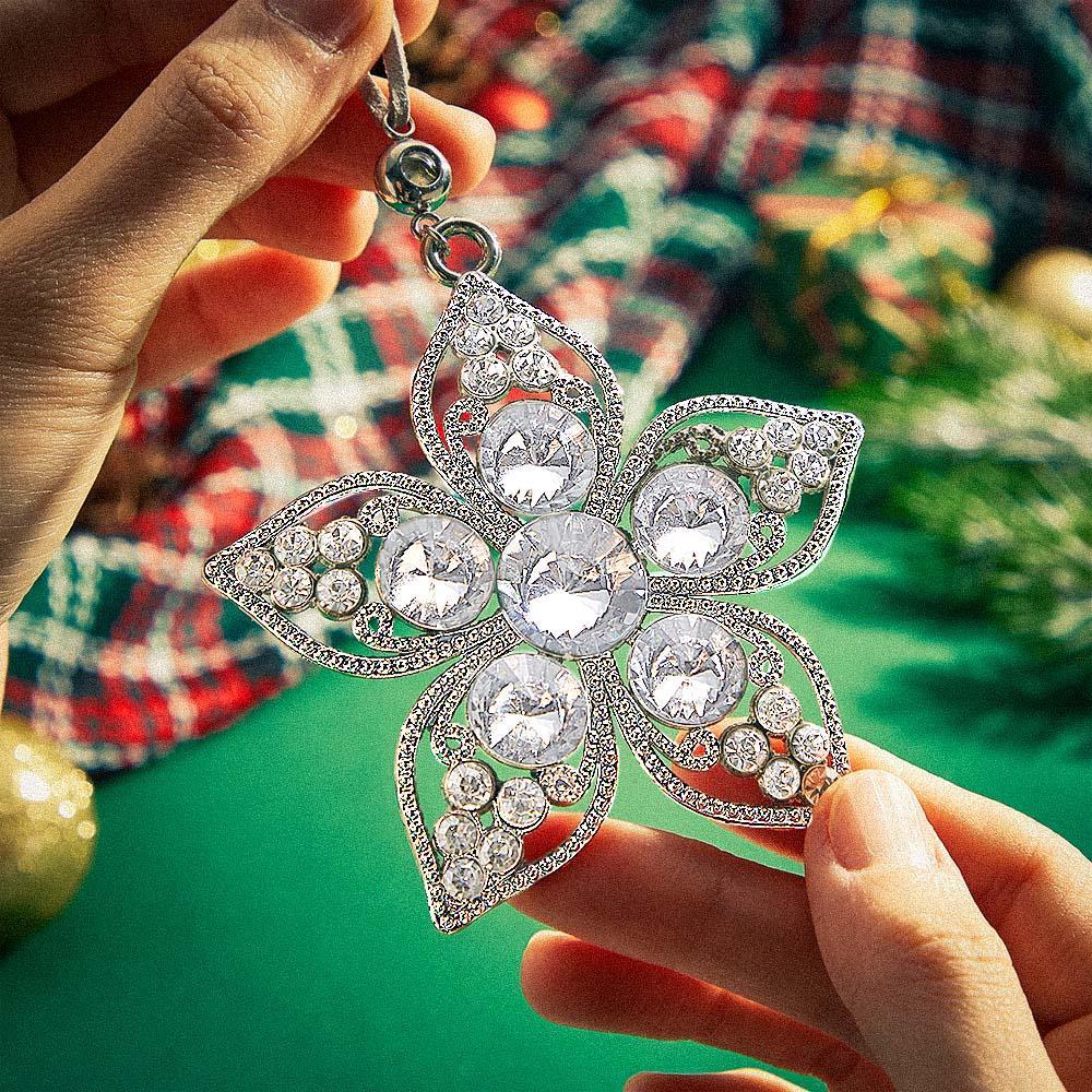 Personalized Photo Projection Ornaments Flower Ornaments Christmas Gifts For Family - soufeelau