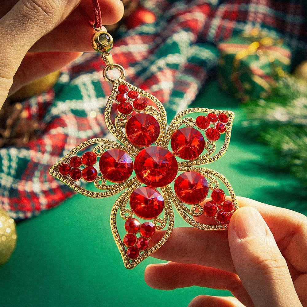 Personalized Photo Projection Ornaments Flower Ornaments Christmas Gifts For Family - soufeelau