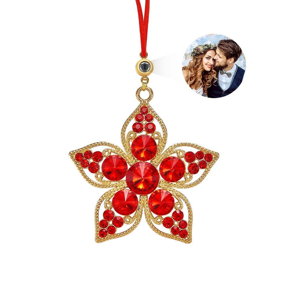 Personalized Photo Projection Ornaments Flower Ornaments Christmas Gifts For Family