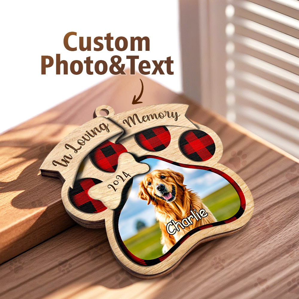 Personalized Custom Wood Shaped Christmas Ornament You Will Always In My Heart Gifts for Pet Lovers - soufeelau