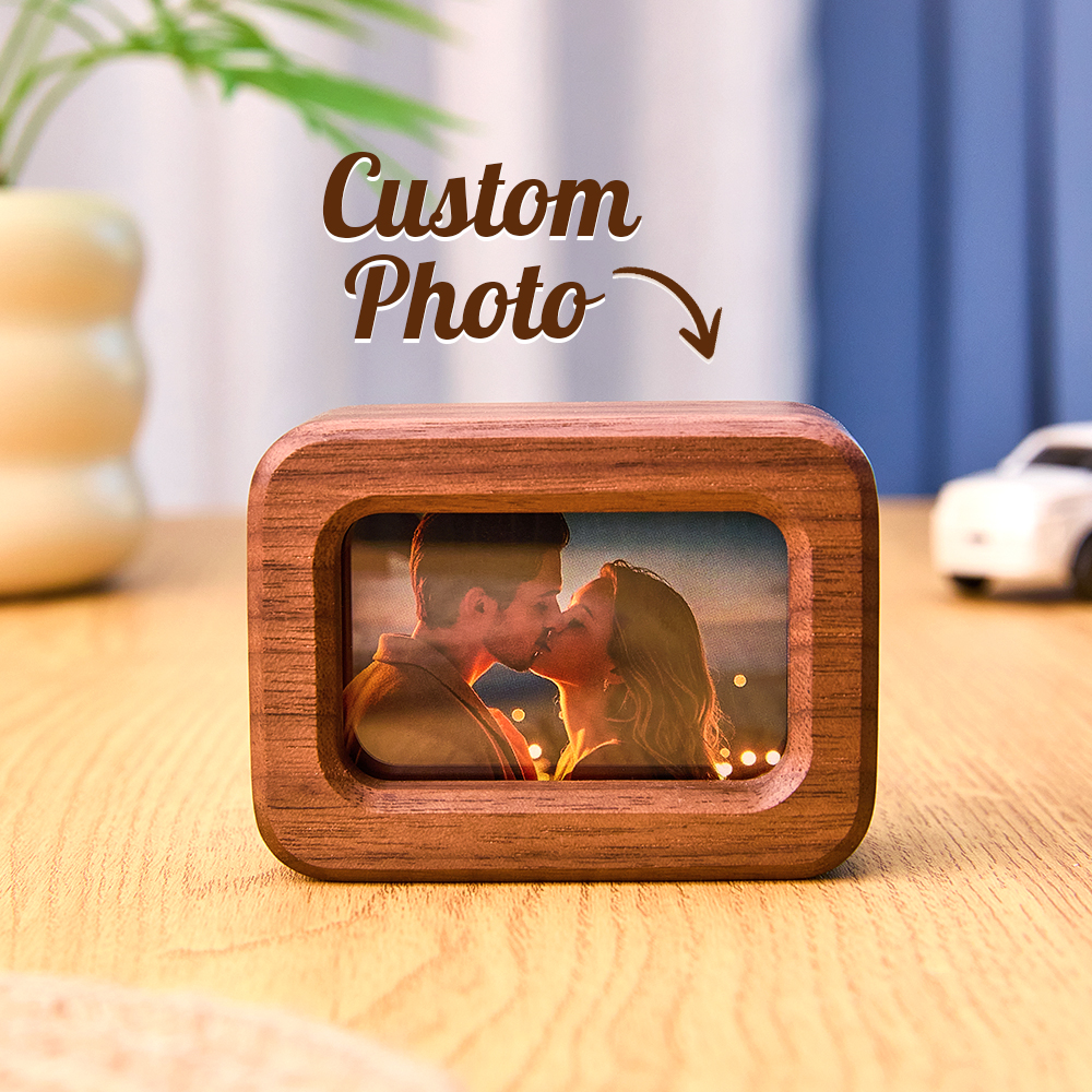 Customized Photo Mini Frame Black Walnut Car Photo Frame Creative Ornaments - soufeelau