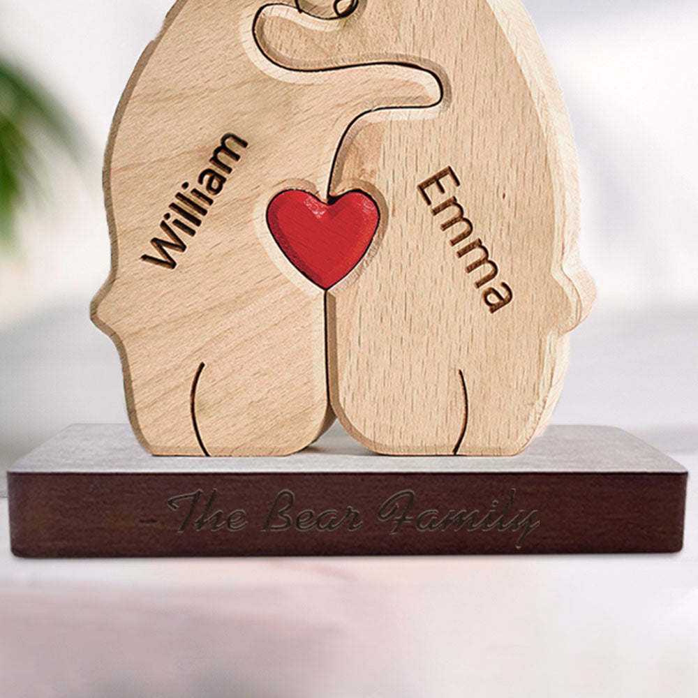 Custom Engraved Wooden Base for Wooden Puzzle - soufeelau