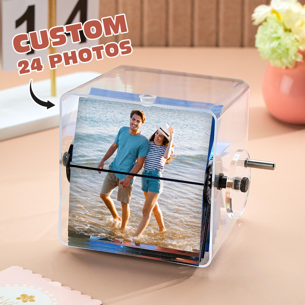 Custom Photo Flipbook Acrylic Frame Animation Machine Mechanical Hand-cranked Flipbook - soufeelau
