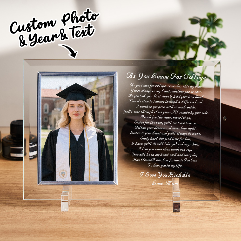 Custom Graduation Photo Frame Graduation Poem Decorations Personalized Reflections Frame Graduation Gift - soufeelau