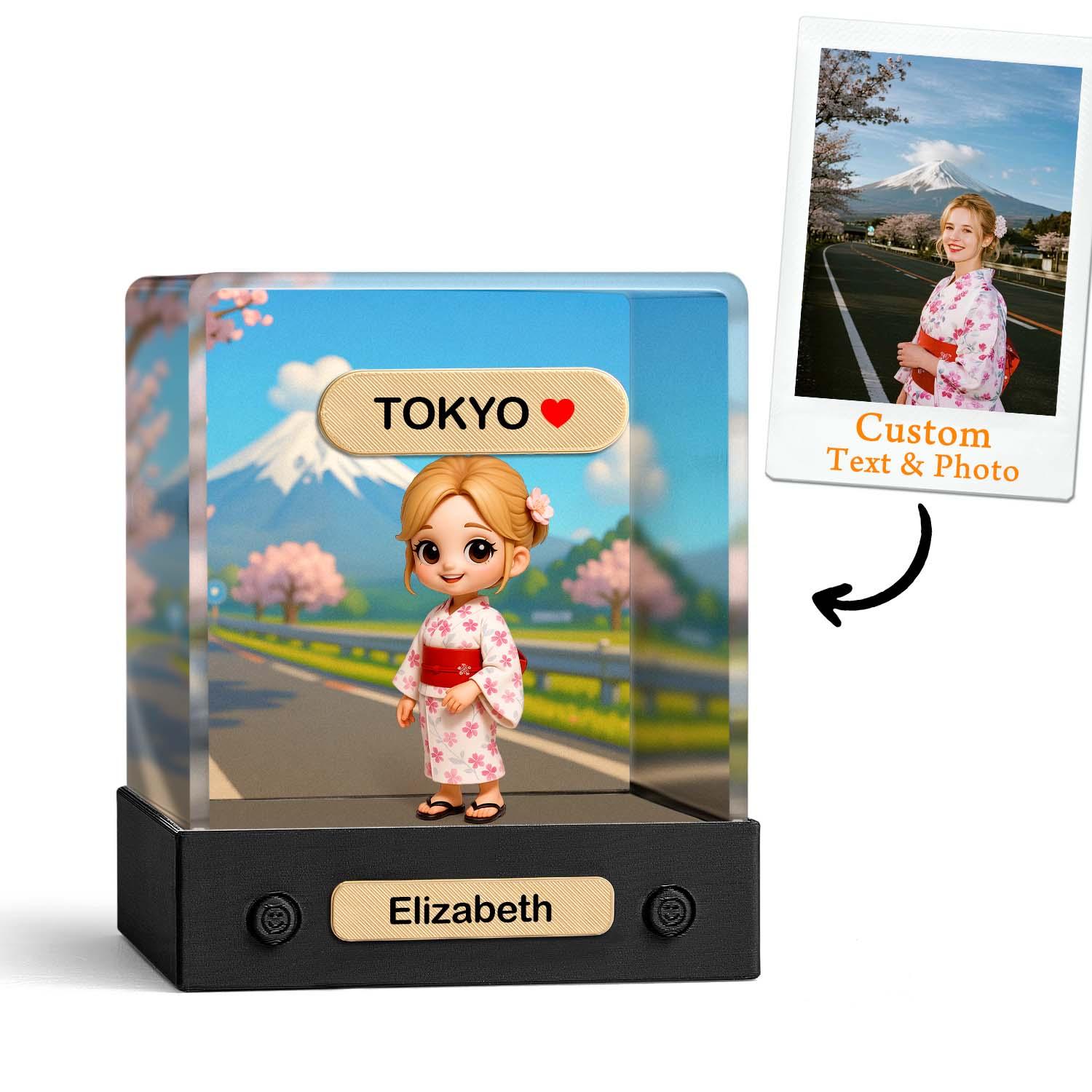 Custom 3D Action Figure Acrylic Box Decoration From Your Photo Personalized Background Toy Figure Custom Action Figure Gifts For Him/Her - soufeelau
