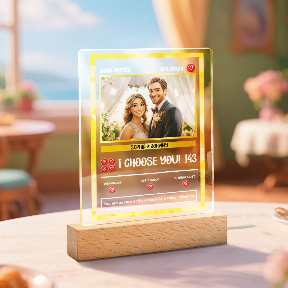 Personalized Cartoon Style Poke Card Night Light - soufeelau