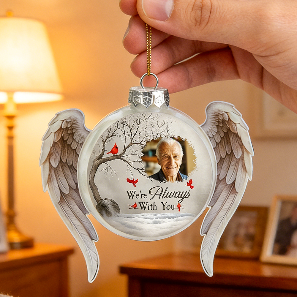 Custom Photo Ornament I'm Always With You Personalized Memorial Photo Ornament Memorial Gift - soufeelau