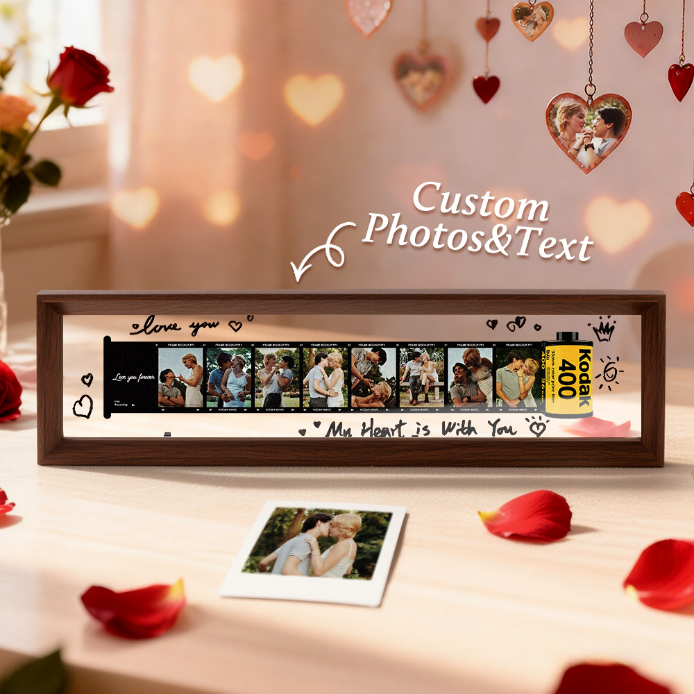 Custom Multi-photo Film Roll Picture Frame Wooden Photo Display Acrylic Graffiti Board - soufeelau