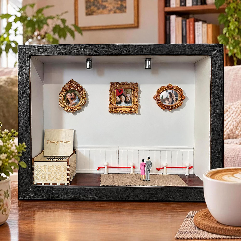 Custom Photo Museum of Us Frame Ornament Custom Music Box Gifts for Couples Anniversary Gift - soufeelau