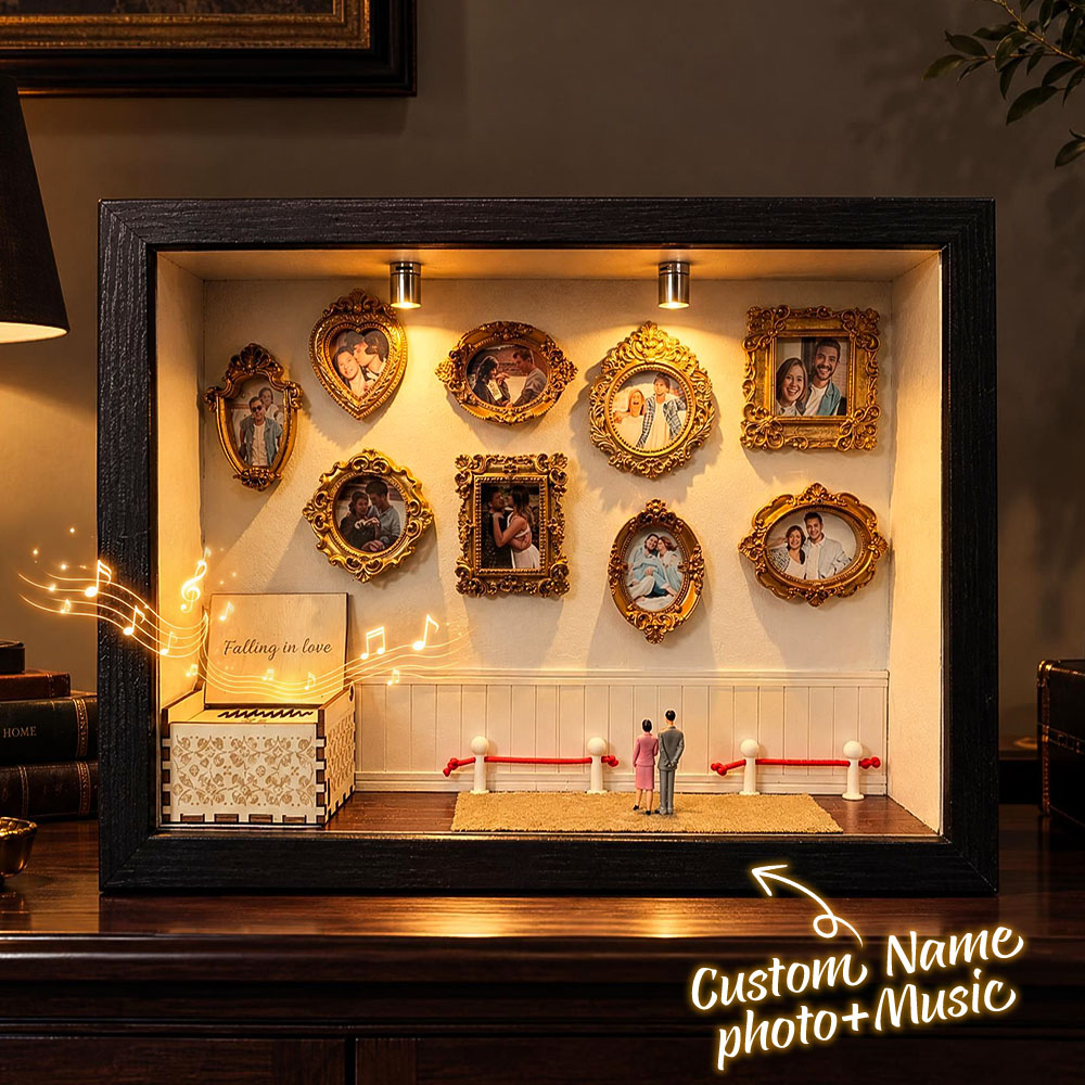 Custom Photo Museum of Us Frame Ornament Custom Music Box Gifts for Couples Anniversary Gift - soufeelau