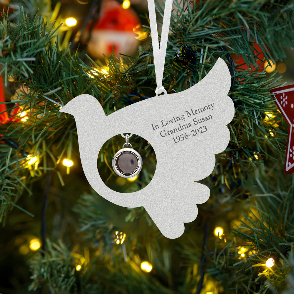Personalized Projection Ornament Custom Photo Bird Ornament for Memorial Gifts - soufeelau