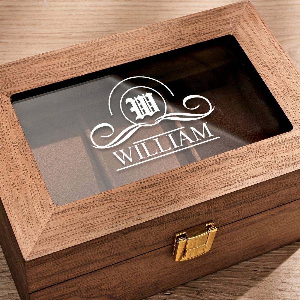 Custom Engraved Watch Box Personalized Watch Storage Case Gift for Men Christmas Gift