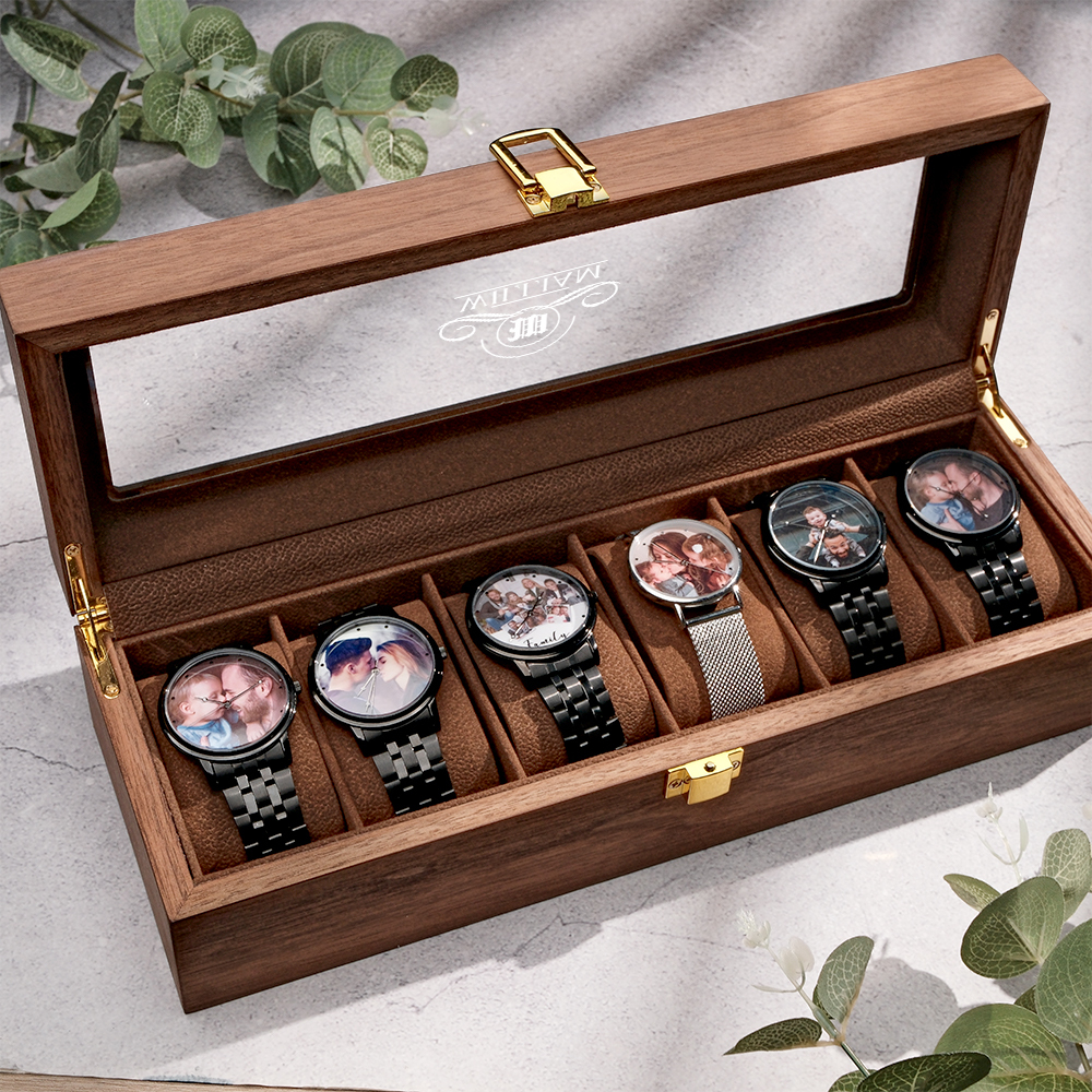 Custom Engraved Watch Box Personalized Watch Storage Case Gift for Men Christmas Gift