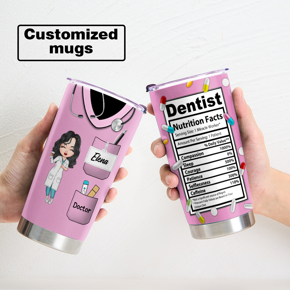 Custom Text and Accessories Nurse Tumblers Nurse Gifts Medical Gifts Gifts For Your Doctor - soufeelau