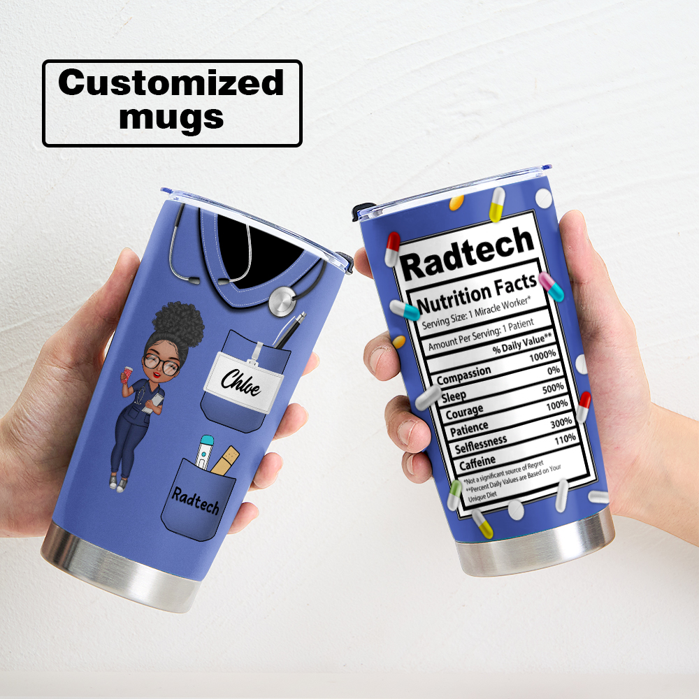 Custom Tumbler Cup With Text and Accessories Medical Gifts Nurse Gifts - soufeelau