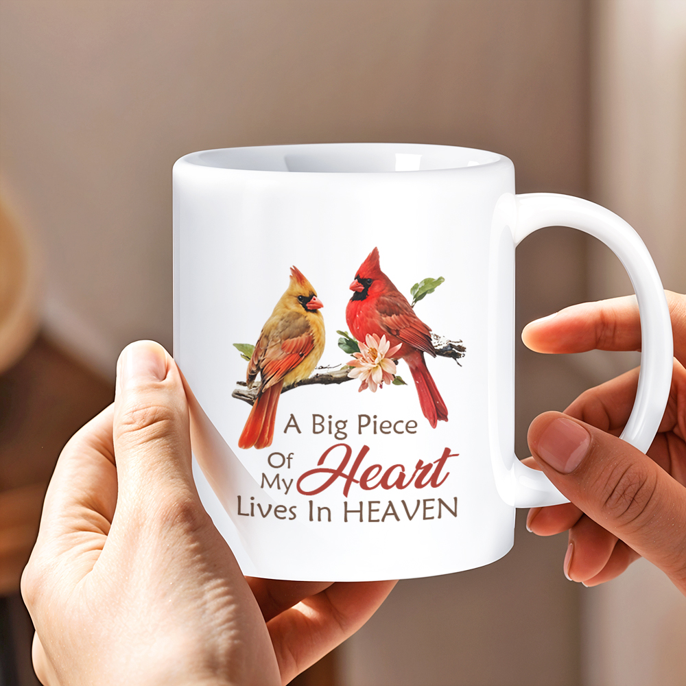 Mugs Cardinal A Big Peace Of My Heart Lives In Heaven - soufeelau