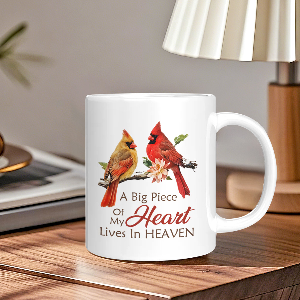 Mugs Cardinal A Big Peace Of My Heart Lives In Heaven - soufeelau