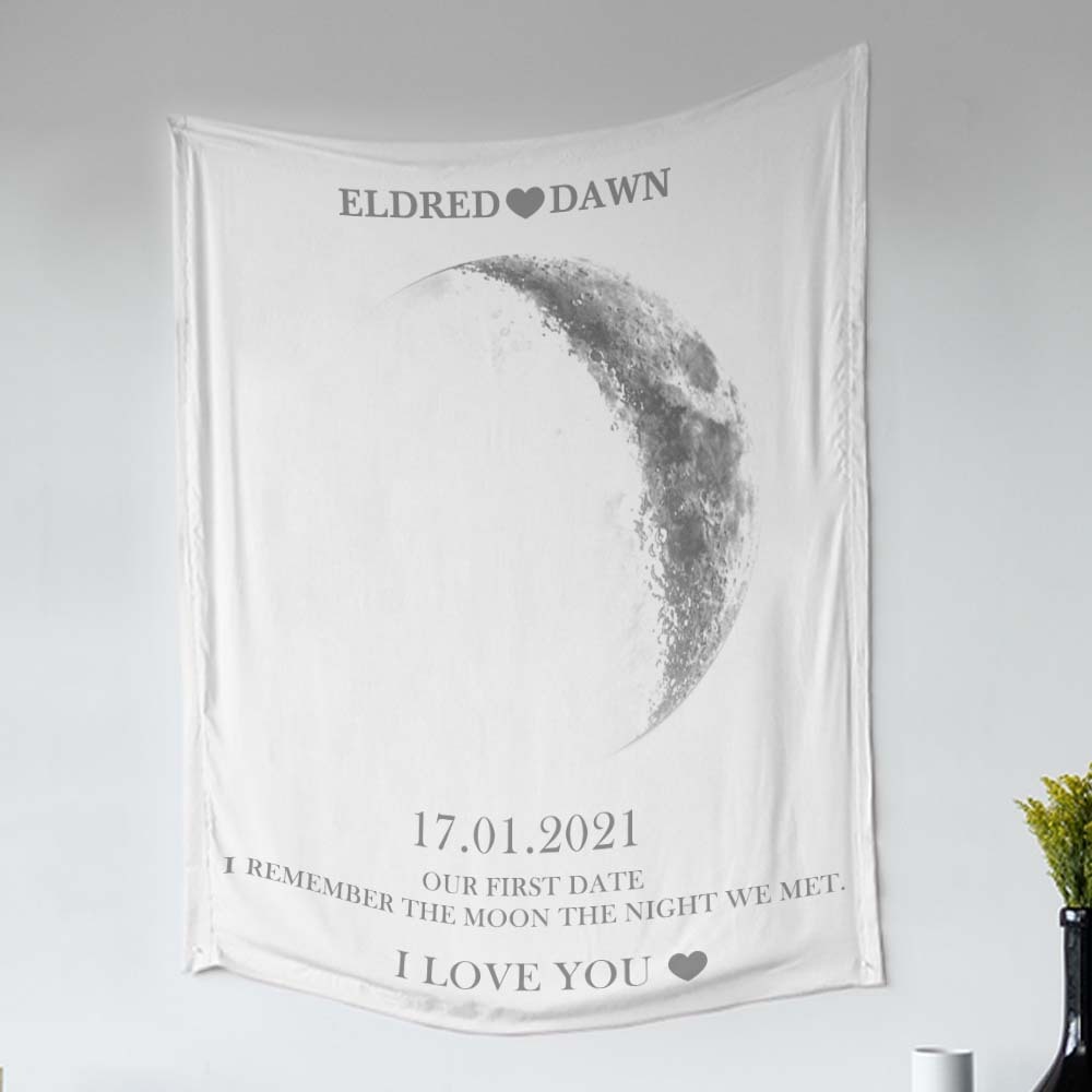 Custom Moon Phase Tapestry Gifts for Her Home Wall Decor - soufeelau