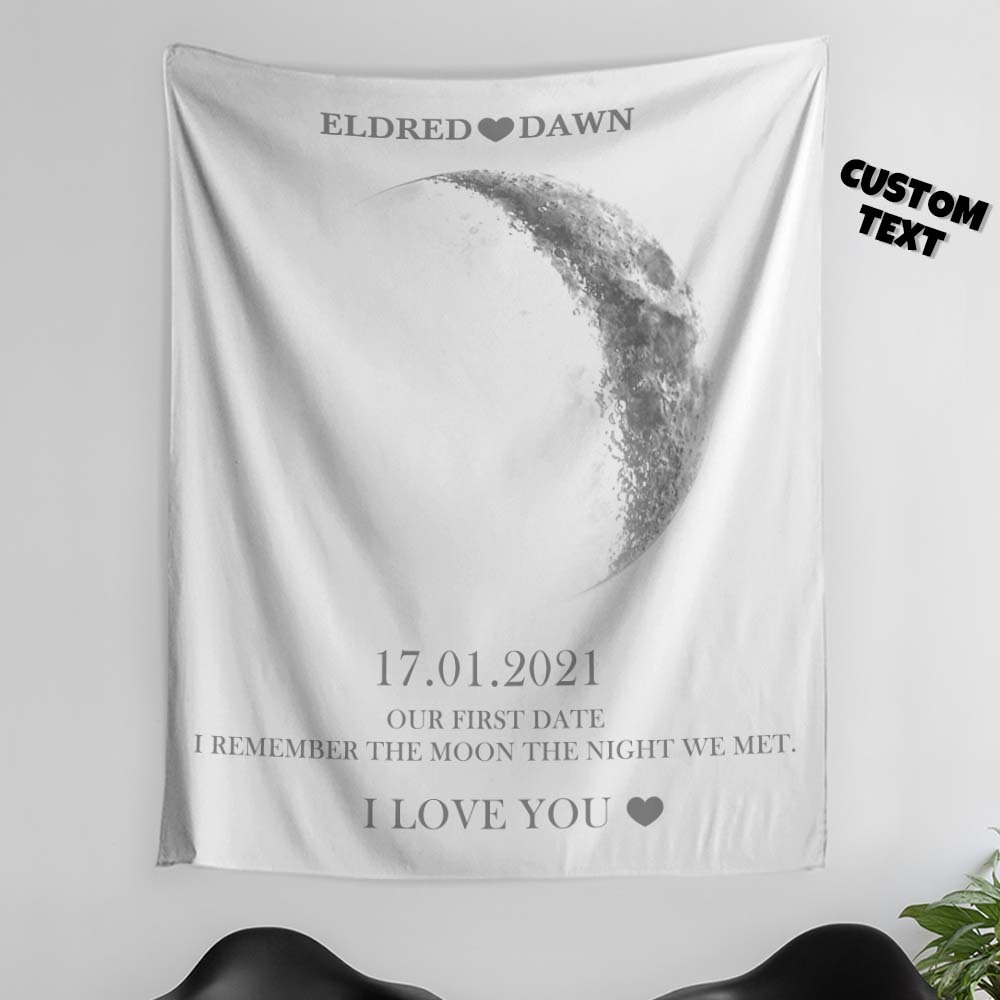 Custom Moon Phase Tapestry Gifts for Her Home Wall Decor - soufeelau