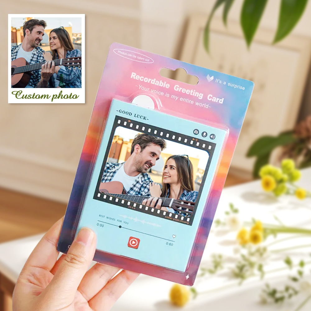 Creative Personalized Recording Greeting Card Sound Customized Voice Birthday Christmas Recorder Gift - soufeelau