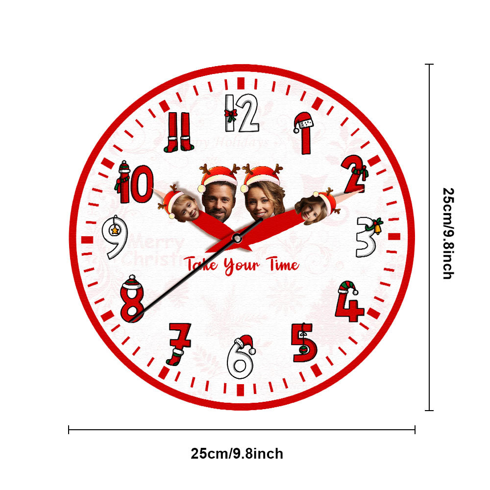 Custom Family Face Clock Christmas Gifts - soufeelau