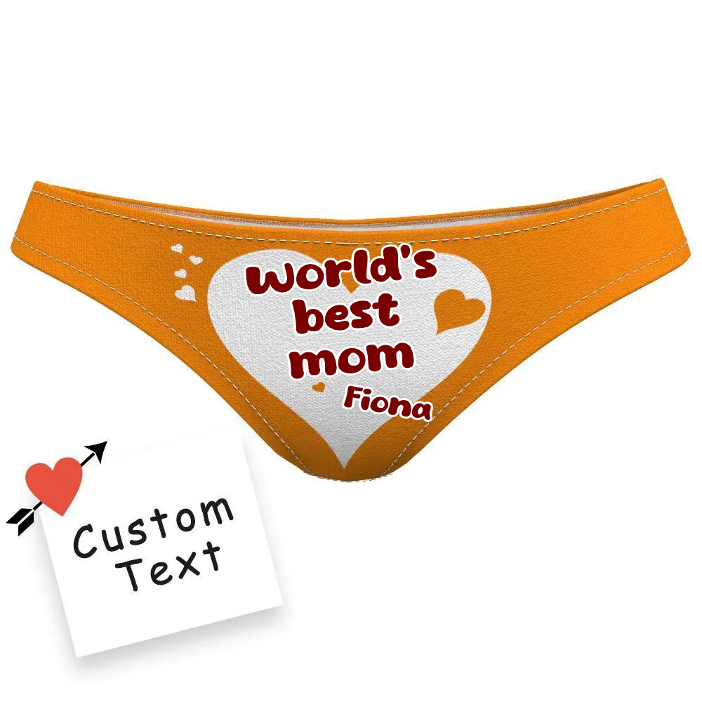 Custom Name Underwear for Mom Underwear World's BEST Mom!