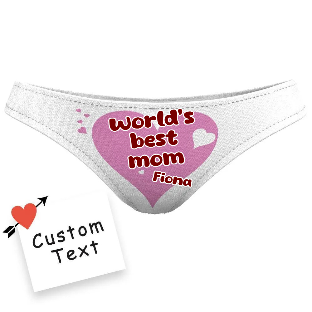 Custom Name Underwear for Mom Underwear World's BEST Mom!