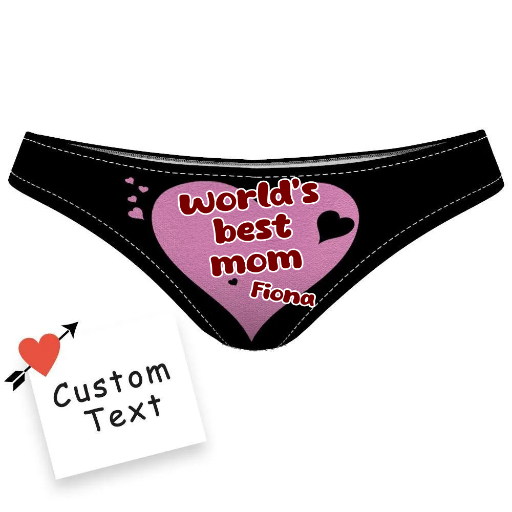 Custom Name Underwear for Mom Underwear World's BEST Mom!