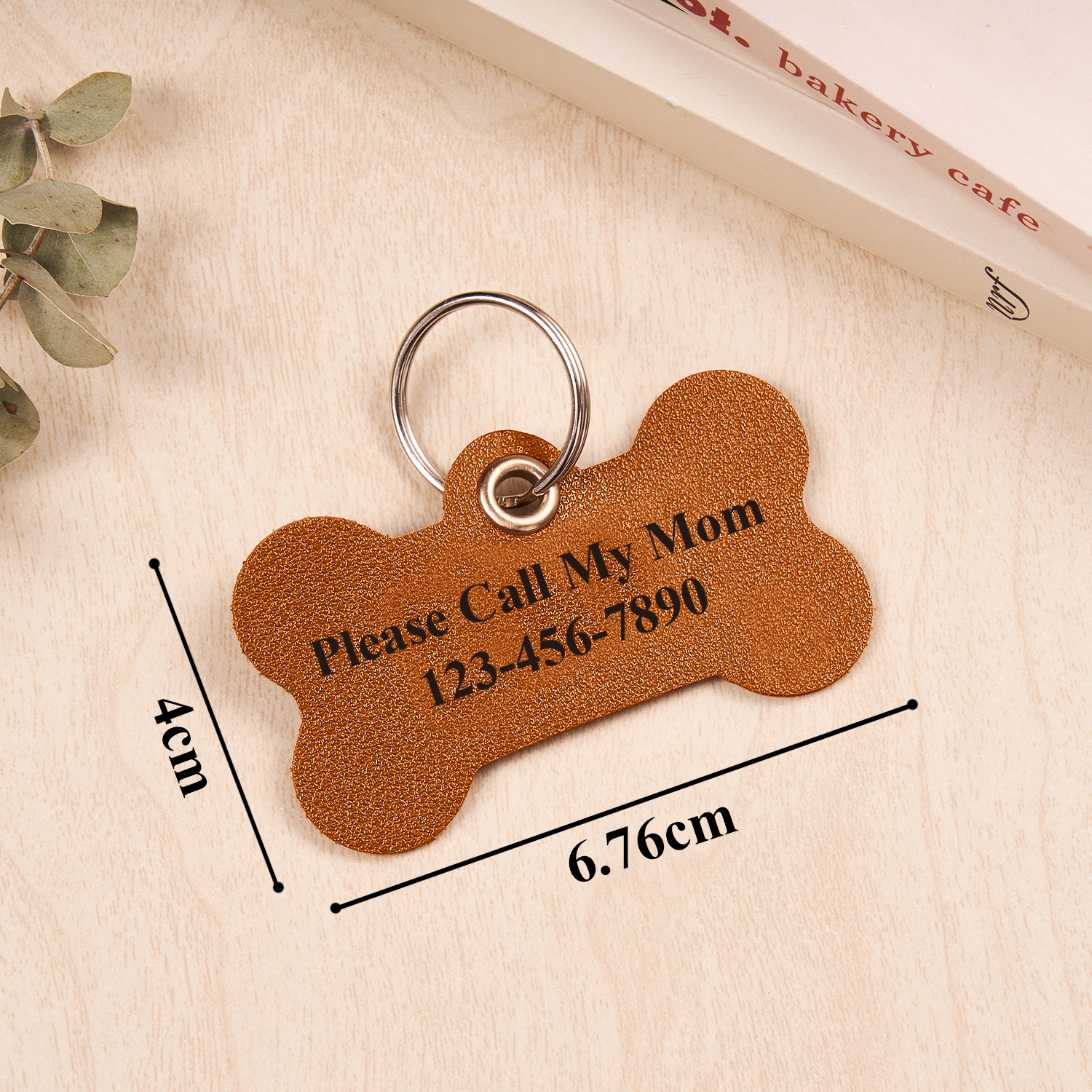 Custom Number Dog Tags Personalized Prevent Lost Pet Gray ID Card - soufeelau