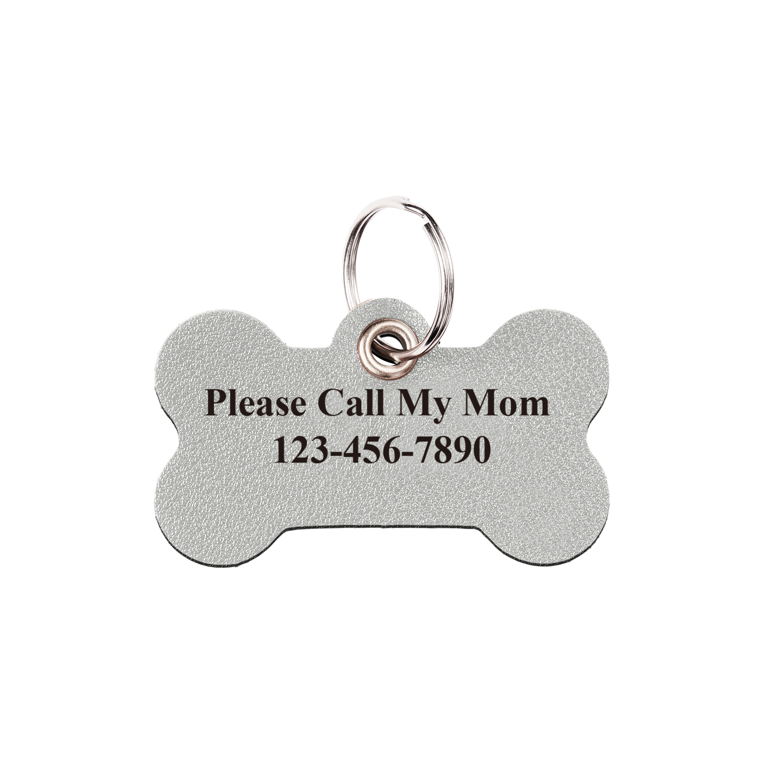 Custom Number Dog Tags Personalized Prevent Lost Pet Gray ID Card - soufeelau