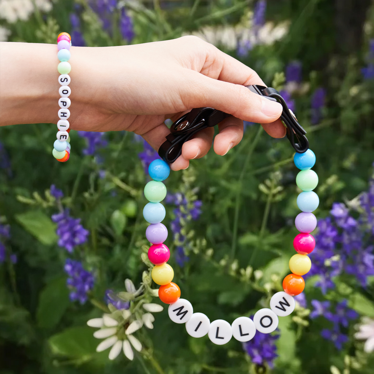 Personalized  Name Beaded Dog Collar with Friendship Bracelet - soufeelau